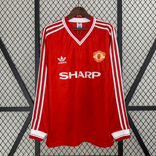 Tailandia Camiseta Manchester United Primera Equipación ML Retro 1986 1988